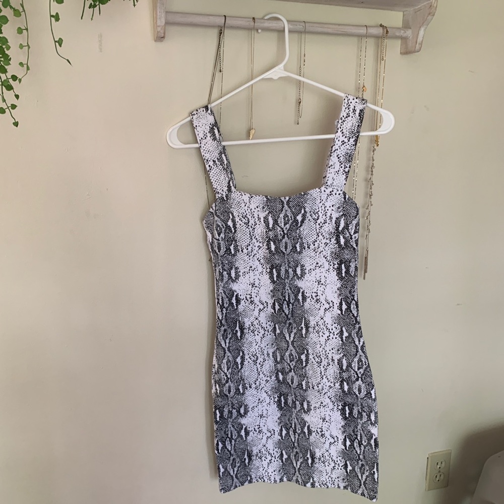 Snake skin mini dress!